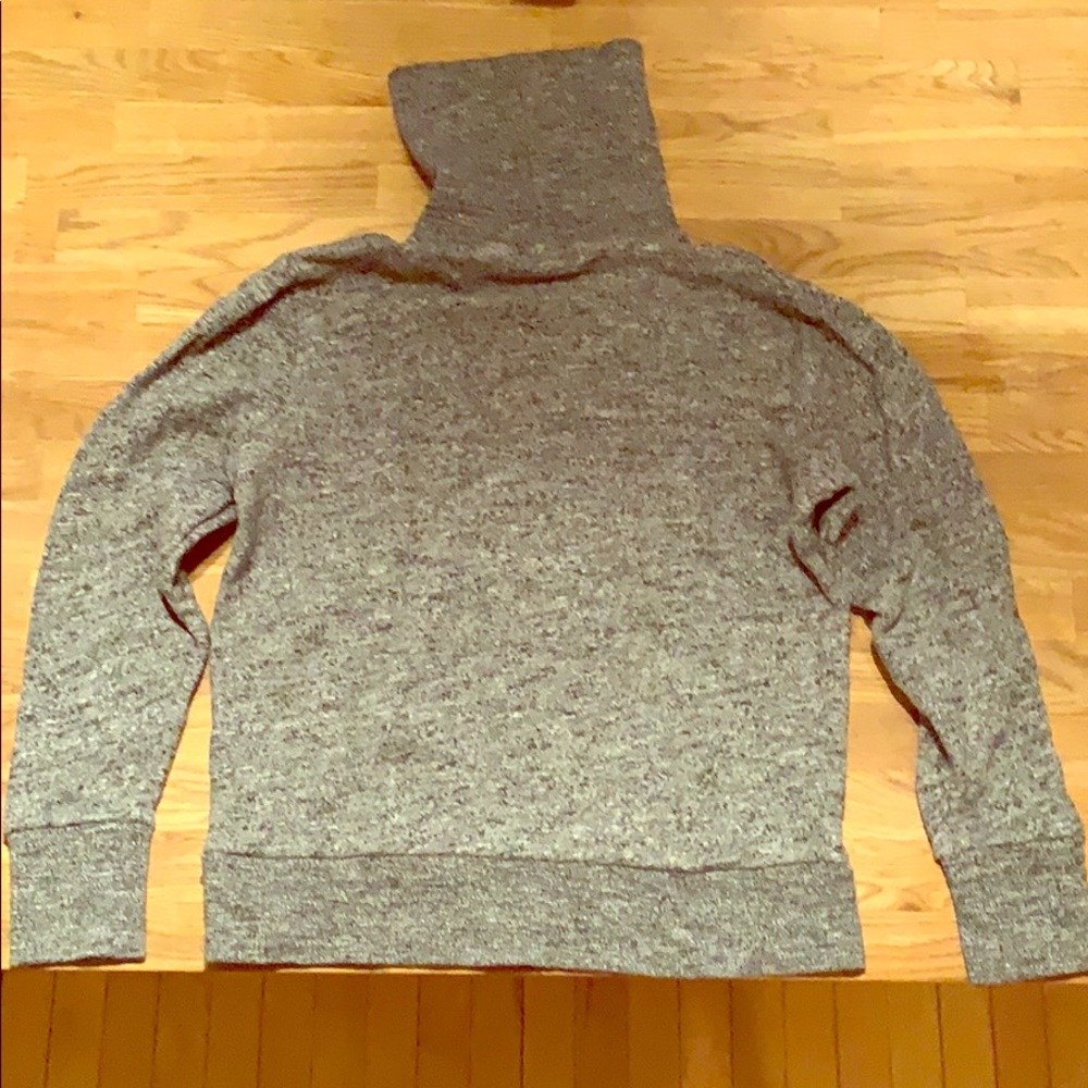 J Crew Women’s Heather Grey Cotton Turtleneck